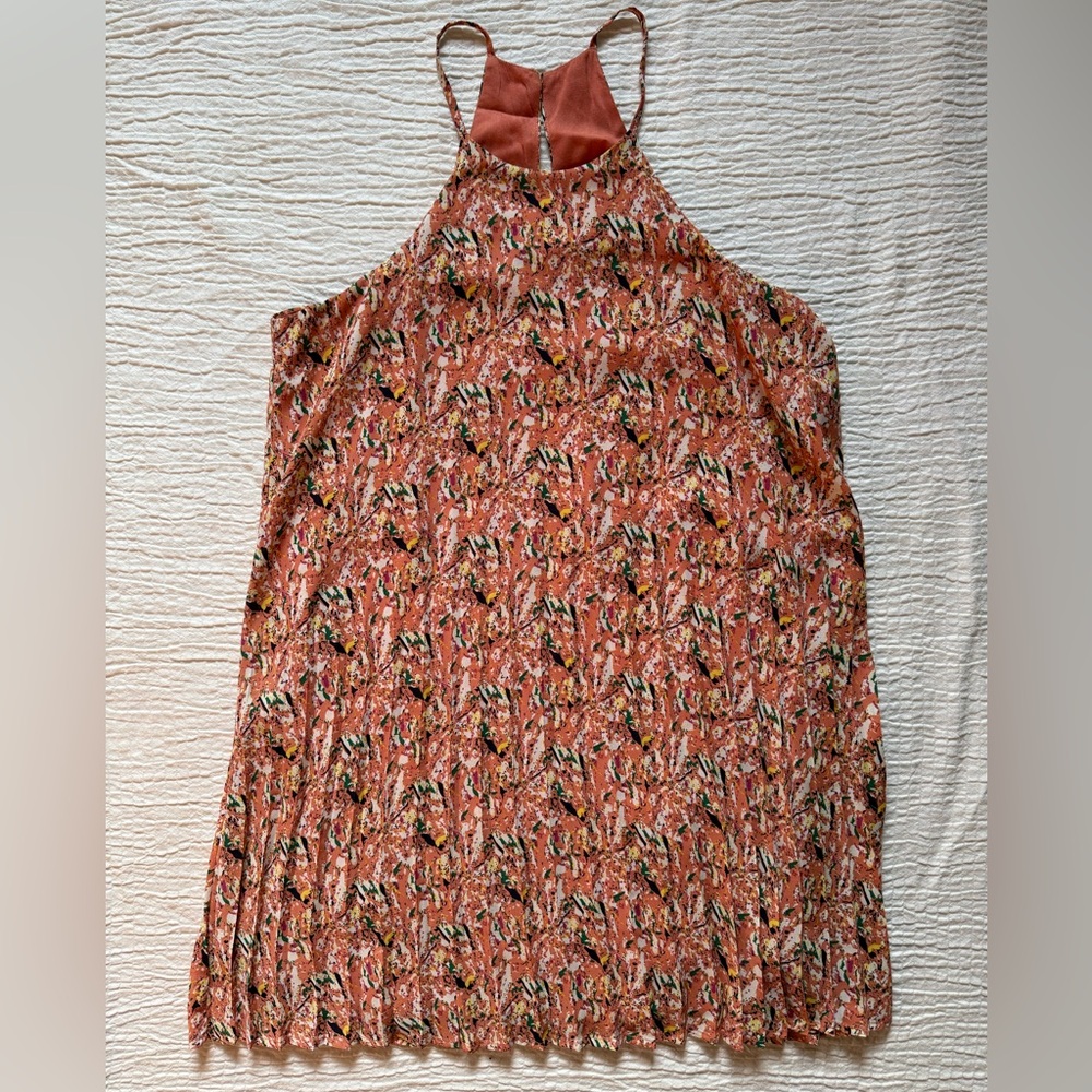 Forever 21 Multicolor Pleated Halter Mini Dress